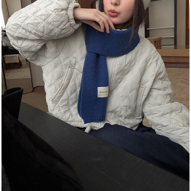 休閒立領菱格絎縫車格棉服抽繩外套