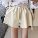 秋冬怎麼能沒有的百搭單品 高腰抽繩繫帶PU皮闊型休閒短褲
